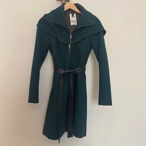Soia&Kyo dark green wool double collar coat